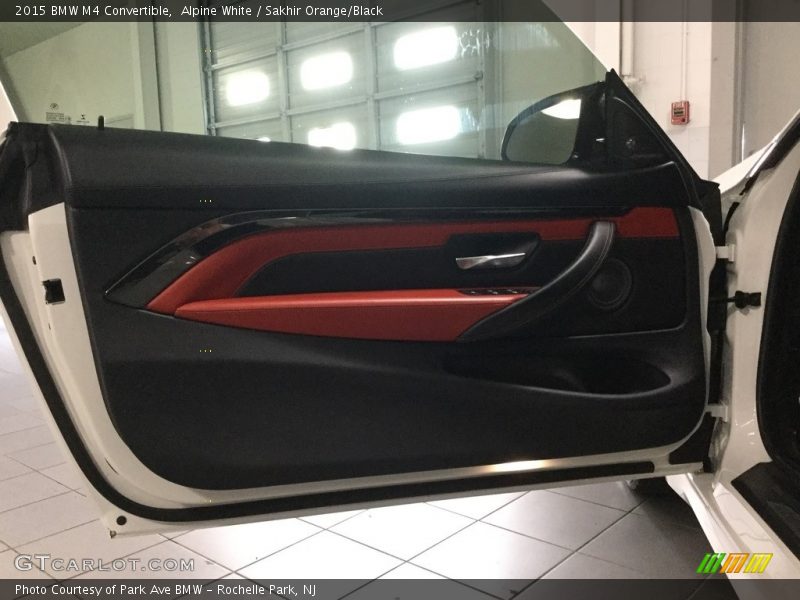 Alpine White / Sakhir Orange/Black 2015 BMW M4 Convertible