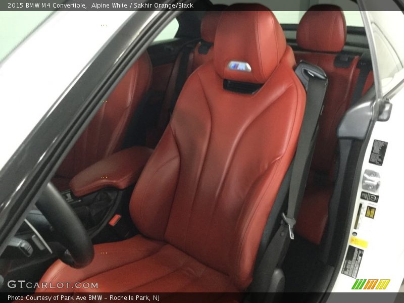 Alpine White / Sakhir Orange/Black 2015 BMW M4 Convertible