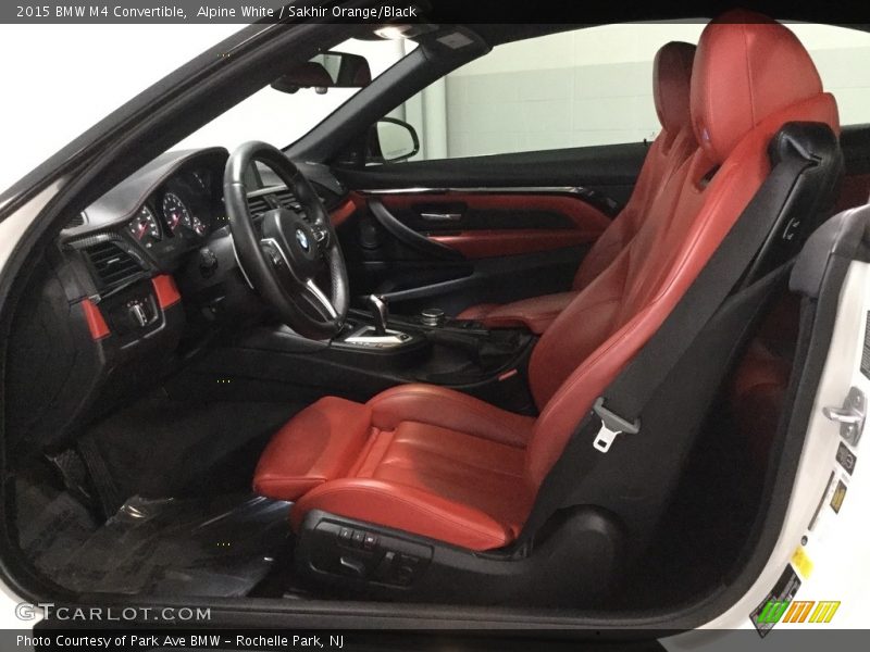 Alpine White / Sakhir Orange/Black 2015 BMW M4 Convertible