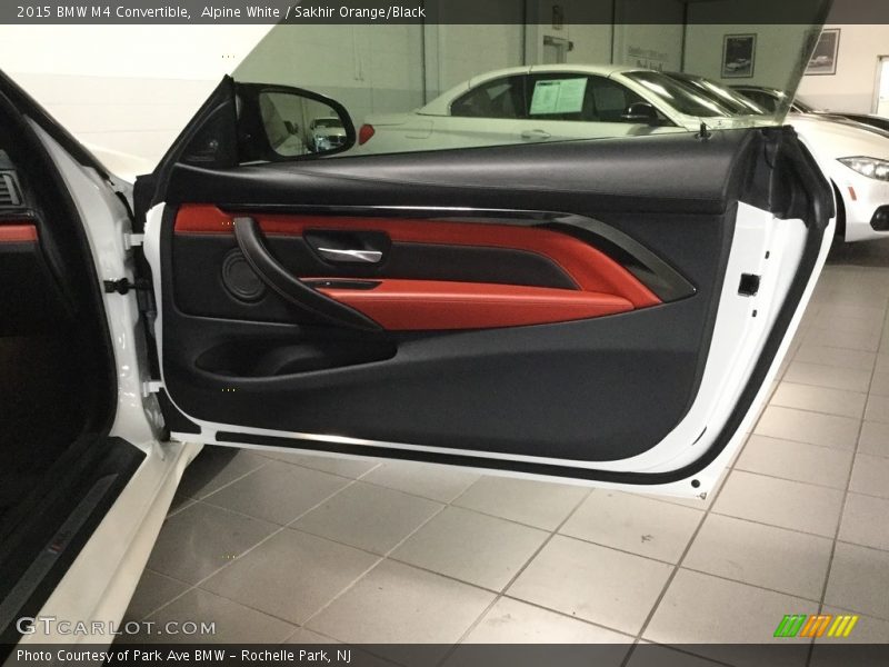 Alpine White / Sakhir Orange/Black 2015 BMW M4 Convertible