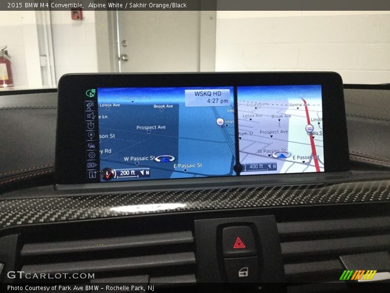 Alpine White / Sakhir Orange/Black 2015 BMW M4 Convertible