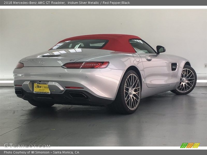 Iridium Silver Metallic / Red Pepper/Black 2018 Mercedes-Benz AMG GT Roadster