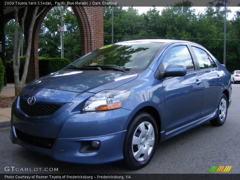 Pacific Blue Metallic / Dark Charcoal 2009 Toyota Yaris S Sedan