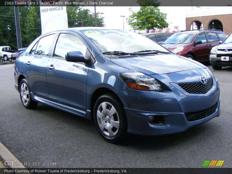 Pacific Blue Metallic / Dark Charcoal 2009 Toyota Yaris S Sedan