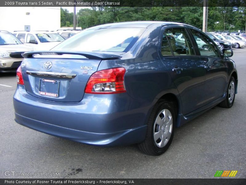 Pacific Blue Metallic / Dark Charcoal 2009 Toyota Yaris S Sedan