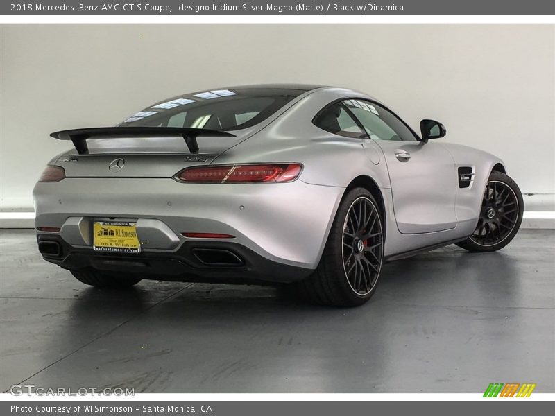 designo Iridium Silver Magno (Matte) / Black w/Dinamica 2018 Mercedes-Benz AMG GT S Coupe