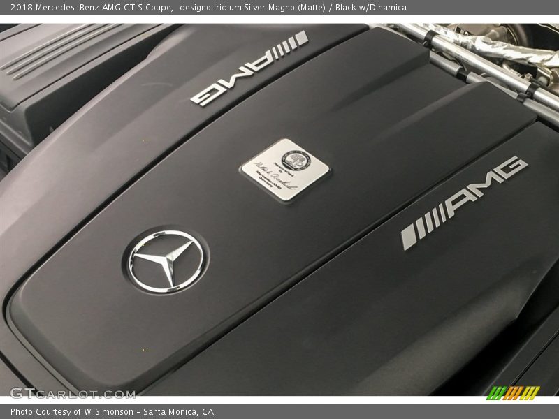 designo Iridium Silver Magno (Matte) / Black w/Dinamica 2018 Mercedes-Benz AMG GT S Coupe