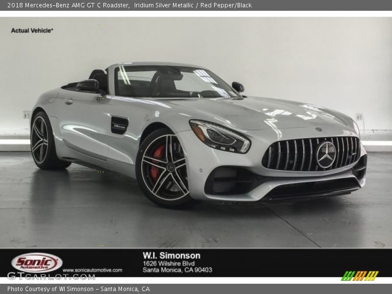 Iridium Silver Metallic / Red Pepper/Black 2018 Mercedes-Benz AMG GT C Roadster