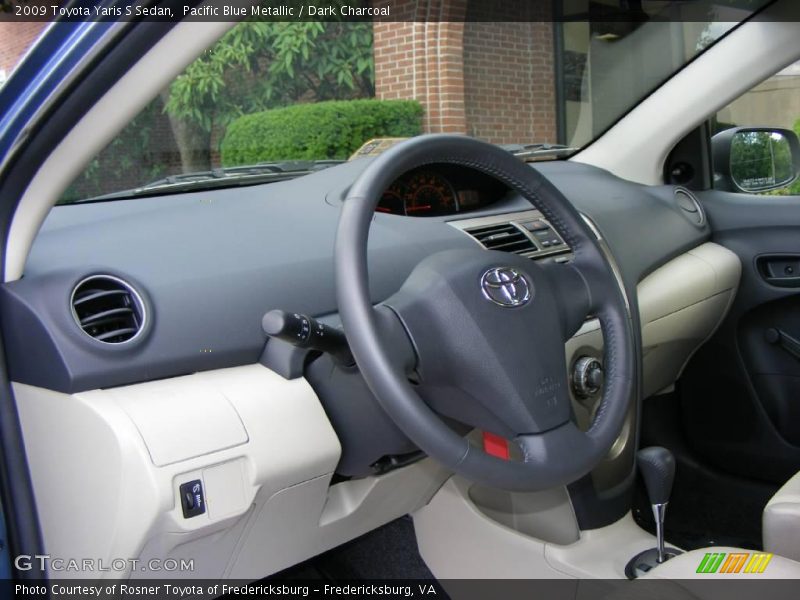 Pacific Blue Metallic / Dark Charcoal 2009 Toyota Yaris S Sedan