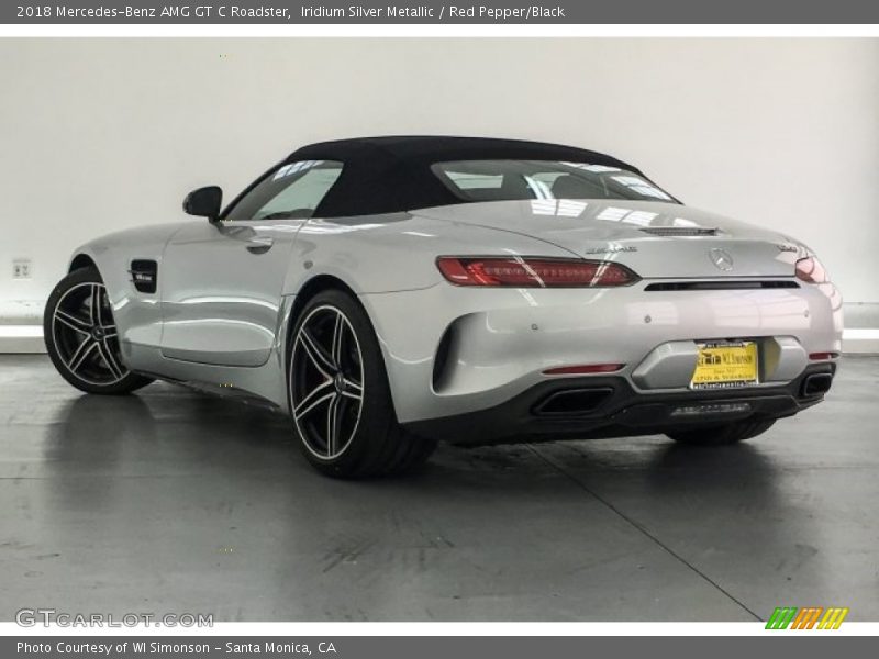 Iridium Silver Metallic / Red Pepper/Black 2018 Mercedes-Benz AMG GT C Roadster