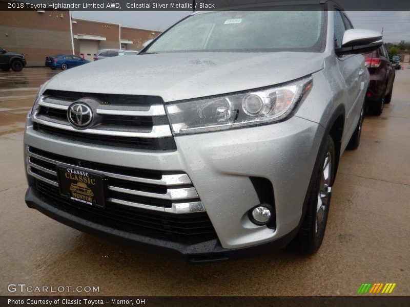 Celestial Silver Metallic / Black 2018 Toyota Highlander Limited AWD