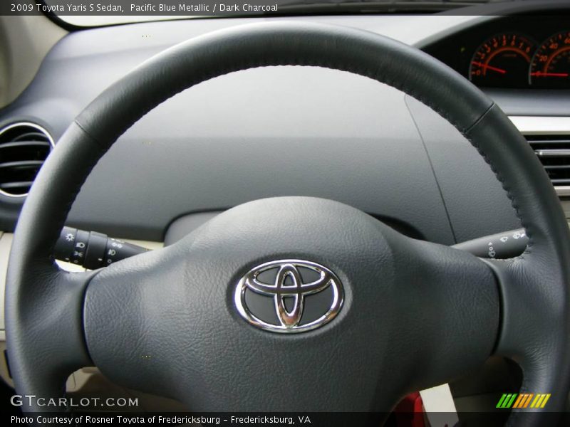 Pacific Blue Metallic / Dark Charcoal 2009 Toyota Yaris S Sedan
