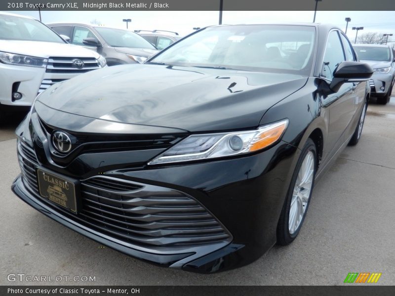 Midnight Black Metallic / Black 2018 Toyota Camry XLE