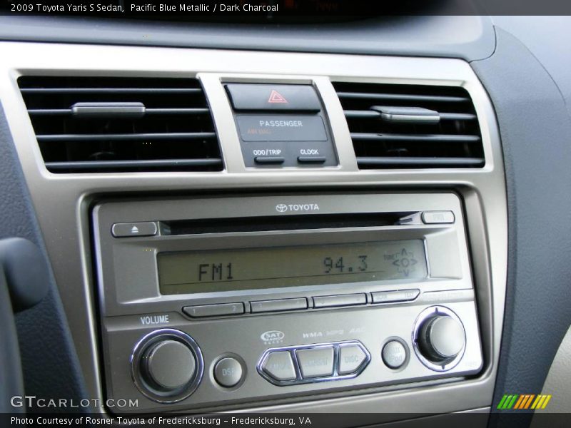 Pacific Blue Metallic / Dark Charcoal 2009 Toyota Yaris S Sedan