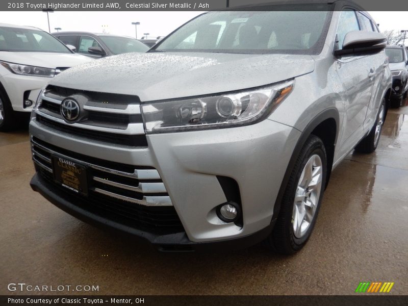 Celestial Silver Metallic / Ash 2018 Toyota Highlander Limited AWD