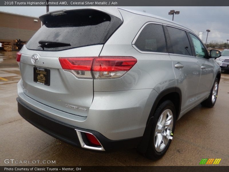 Celestial Silver Metallic / Ash 2018 Toyota Highlander Limited AWD