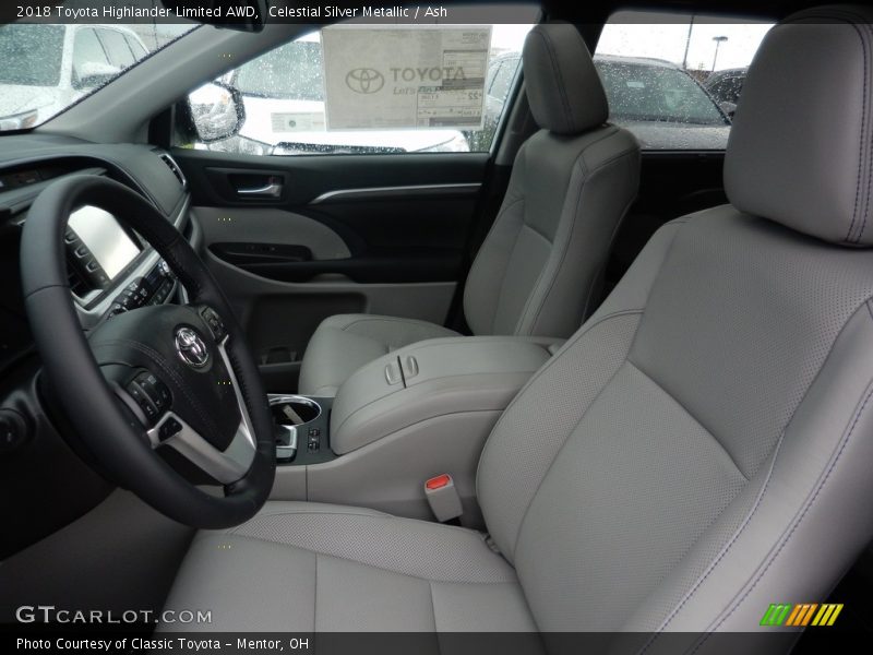 Celestial Silver Metallic / Ash 2018 Toyota Highlander Limited AWD