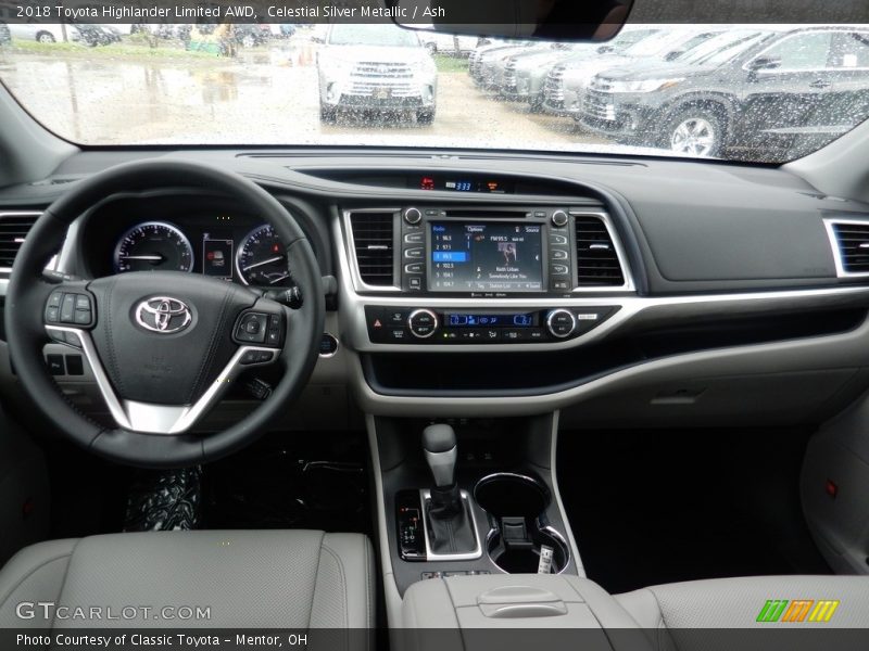 Celestial Silver Metallic / Ash 2018 Toyota Highlander Limited AWD
