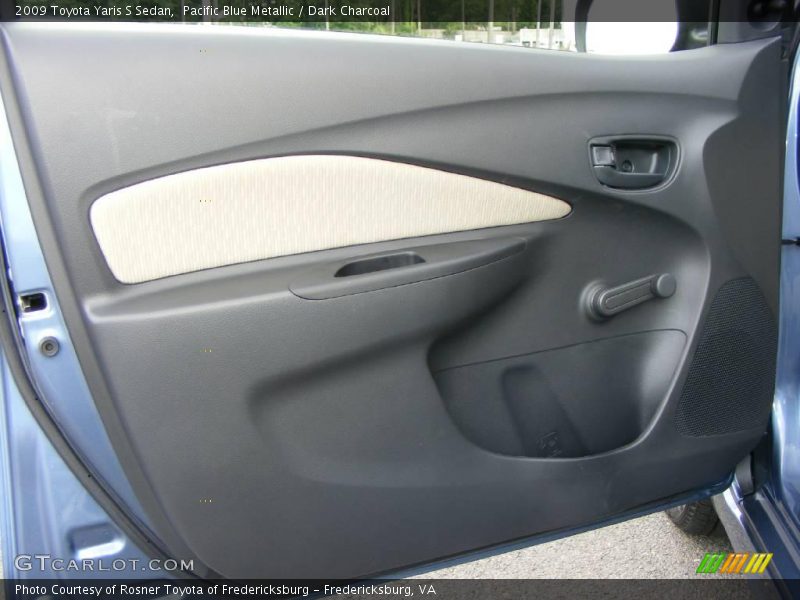 Pacific Blue Metallic / Dark Charcoal 2009 Toyota Yaris S Sedan