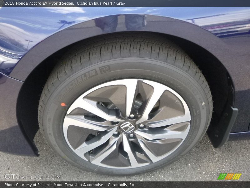 Obsidian Blue Pearl / Gray 2018 Honda Accord EX Hybrid Sedan