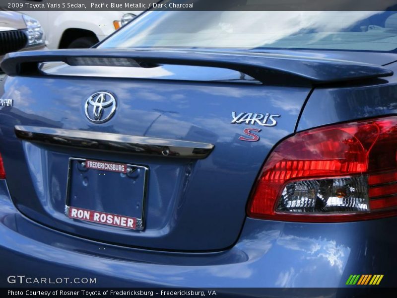 Pacific Blue Metallic / Dark Charcoal 2009 Toyota Yaris S Sedan