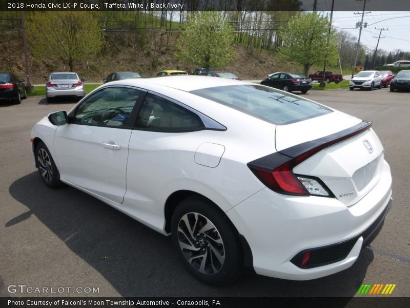Taffeta White / Black/Ivory 2018 Honda Civic LX-P Coupe