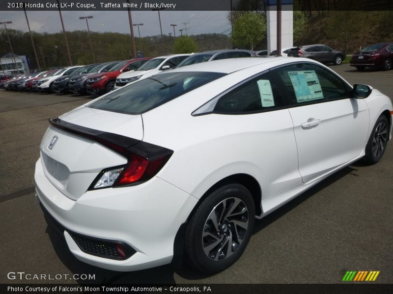 Taffeta White / Black/Ivory 2018 Honda Civic LX-P Coupe