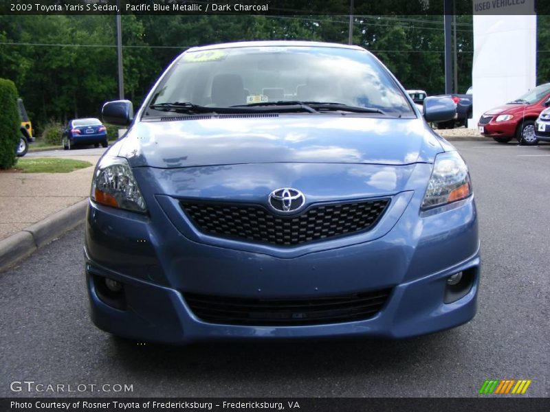 Pacific Blue Metallic / Dark Charcoal 2009 Toyota Yaris S Sedan