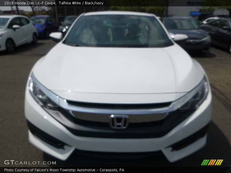 Taffeta White / Black/Ivory 2018 Honda Civic LX-P Coupe