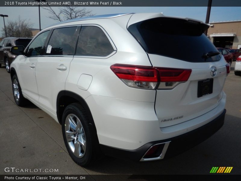 Blizzard White Pearl / Black 2018 Toyota Highlander Limited AWD