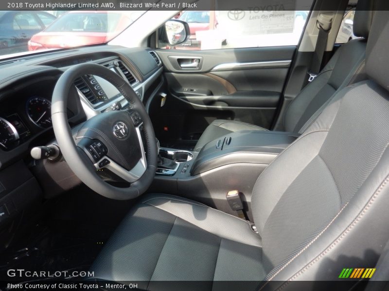 Blizzard White Pearl / Black 2018 Toyota Highlander Limited AWD