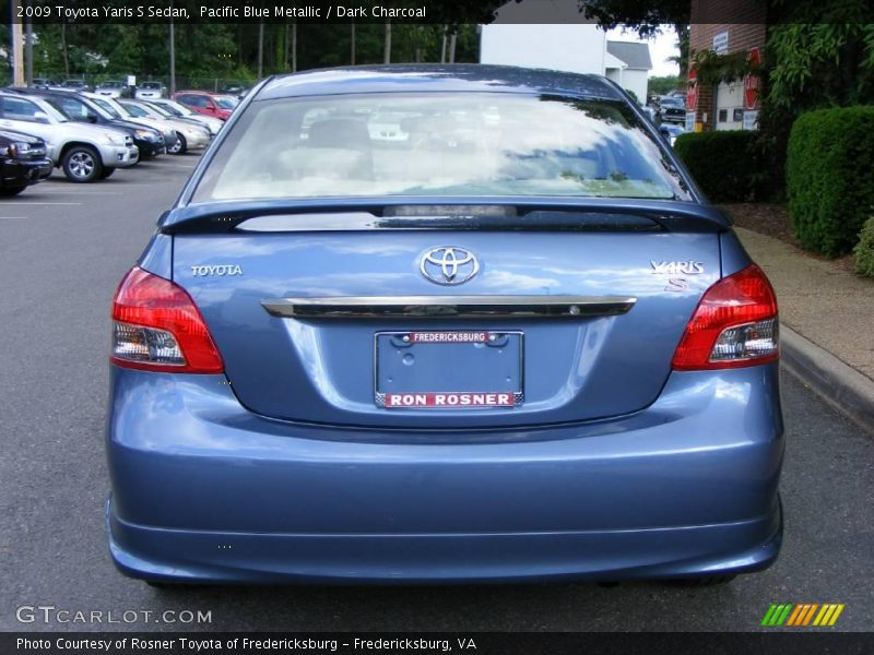 Pacific Blue Metallic / Dark Charcoal 2009 Toyota Yaris S Sedan