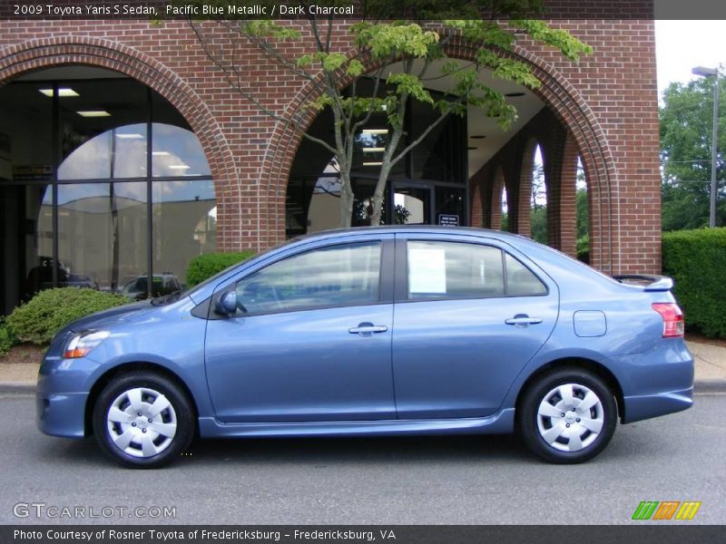 Pacific Blue Metallic / Dark Charcoal 2009 Toyota Yaris S Sedan