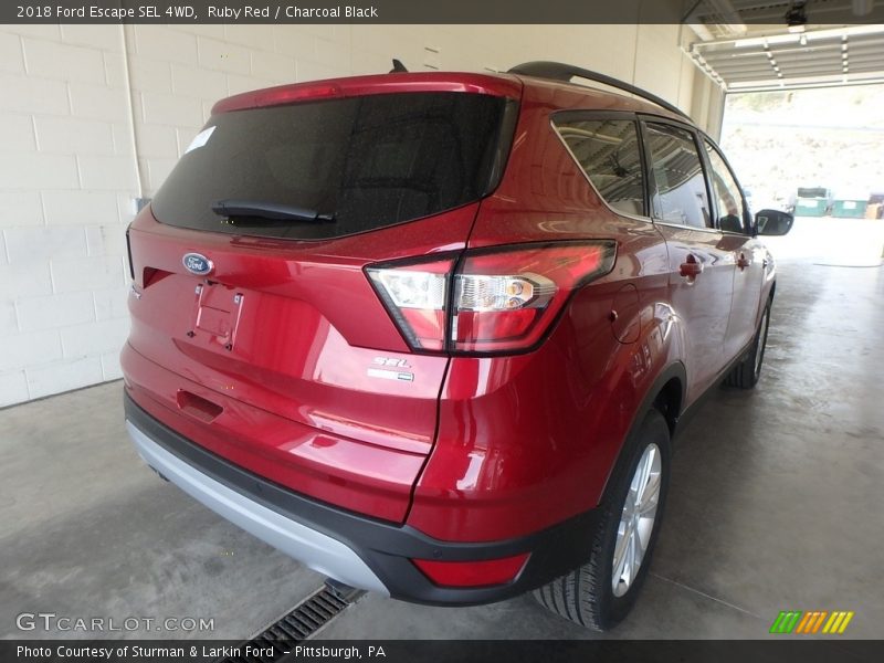 Ruby Red / Charcoal Black 2018 Ford Escape SEL 4WD