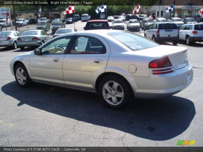 Bright Silver Metallic / Taupe 2003 Dodge Stratus SE Sedan