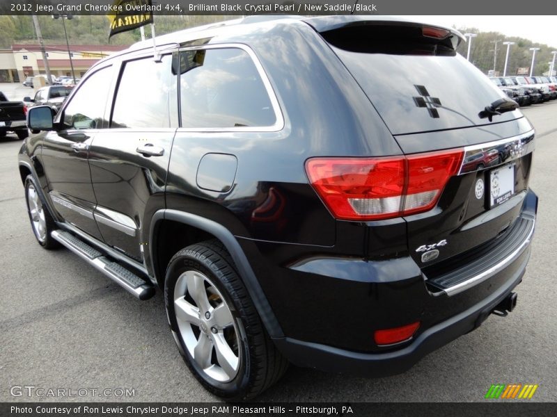 Brilliant Black Crystal Pearl / New Saddle/Black 2012 Jeep Grand Cherokee Overland 4x4