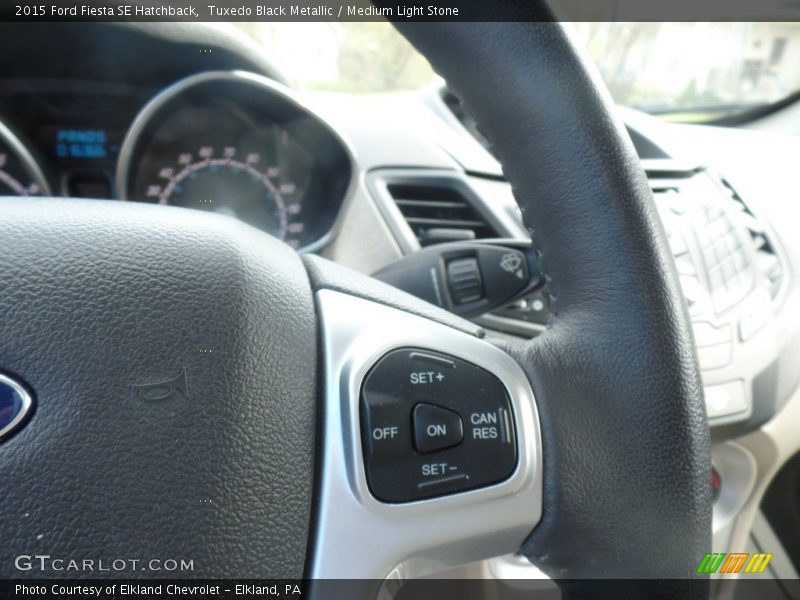 Tuxedo Black Metallic / Medium Light Stone 2015 Ford Fiesta SE Hatchback