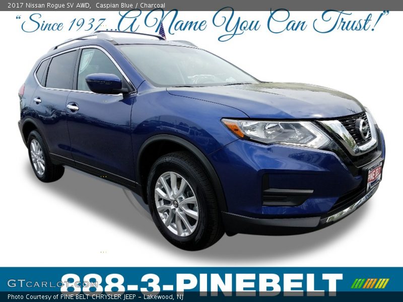 Caspian Blue / Charcoal 2017 Nissan Rogue SV AWD