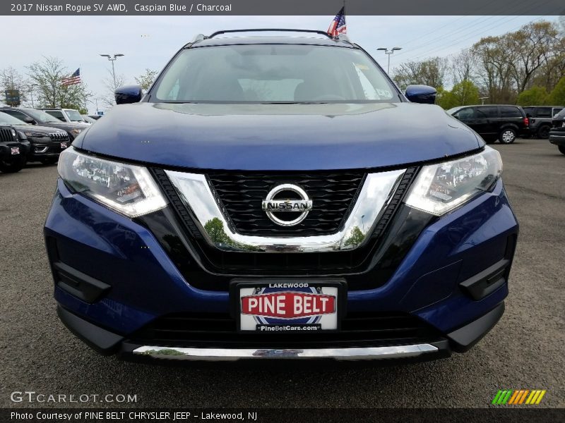 Caspian Blue / Charcoal 2017 Nissan Rogue SV AWD
