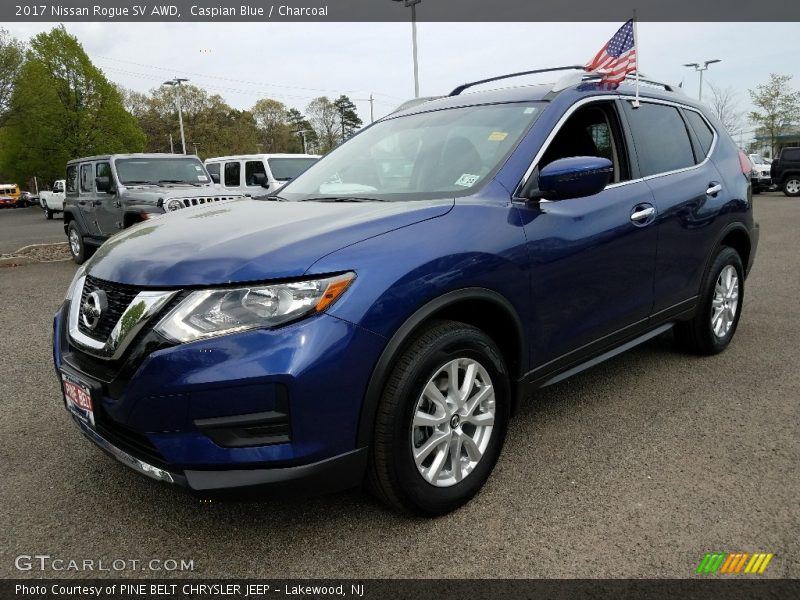 Caspian Blue / Charcoal 2017 Nissan Rogue SV AWD