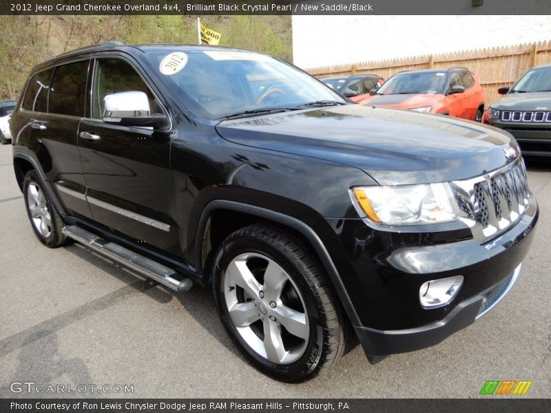 Brilliant Black Crystal Pearl / New Saddle/Black 2012 Jeep Grand Cherokee Overland 4x4