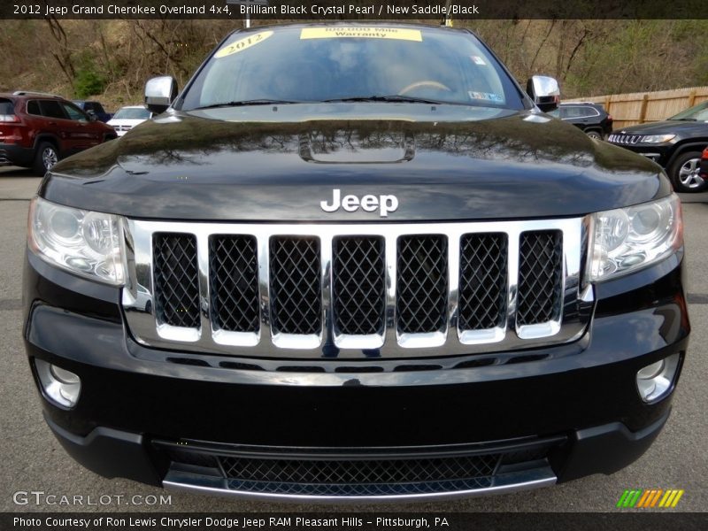 Brilliant Black Crystal Pearl / New Saddle/Black 2012 Jeep Grand Cherokee Overland 4x4