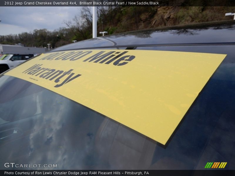 Brilliant Black Crystal Pearl / New Saddle/Black 2012 Jeep Grand Cherokee Overland 4x4