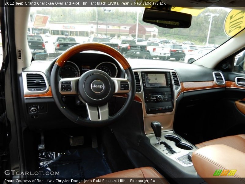 Brilliant Black Crystal Pearl / New Saddle/Black 2012 Jeep Grand Cherokee Overland 4x4