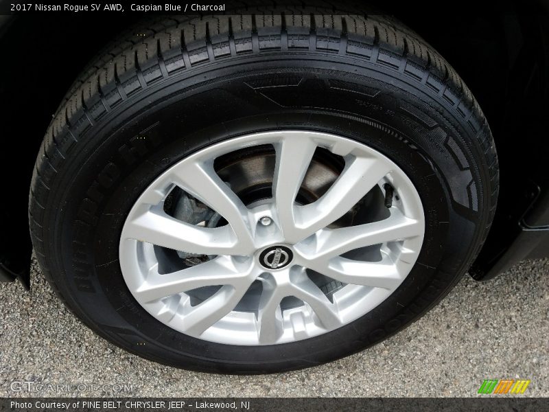 Caspian Blue / Charcoal 2017 Nissan Rogue SV AWD