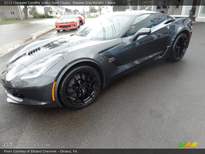 Shadow Gray Metallic / Black 2019 Chevrolet Corvette Grand Sport Coupe
