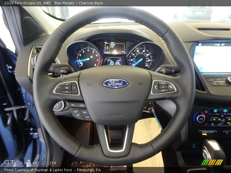 Blue Metallic / Charcoal Black 2018 Ford Escape SEL 4WD