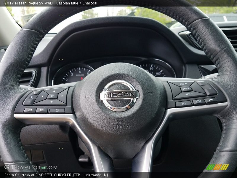 Caspian Blue / Charcoal 2017 Nissan Rogue SV AWD