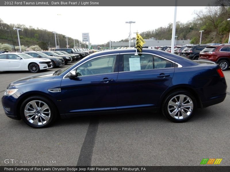 Dark Blue Pearl / Light Stone 2012 Ford Taurus Limited