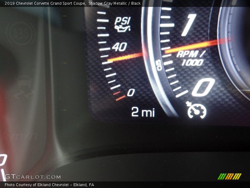 Shadow Gray Metallic / Black 2019 Chevrolet Corvette Grand Sport Coupe